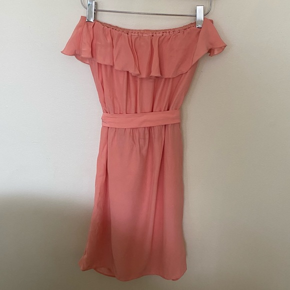 Silk ruffle mini dress - Picture 4 of 7